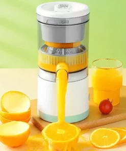 Compact USB Rechargeable Electric Juicer – Stainless Steel Blade, Multi-Fruit Capability, Easy Clean