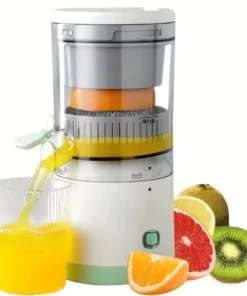 Compact USB Rechargeable Electric Juicer – Stainless Steel Blade, Multi-Fruit Capability, Easy Clean