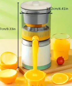 Compact USB Rechargeable Electric Juicer – Stainless Steel Blade, Multi-Fruit Capability, Easy Clean