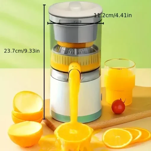 Compact USB Rechargeable Electric Juicer – Stainless Steel Blade, Multi-Fruit Capability, Easy Clean