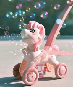 Electric Unicorn Bubble Cart with Music & Lights: A Magical Playtime Experience