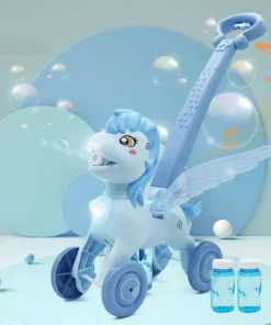 Electric Unicorn Bubble Cart with Music & Lights: A Magical Playtime Experience
