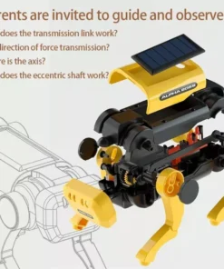 Eco-Friendly Solar-Powered DIY Mechanical Dog Robot Kit