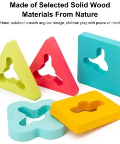 Wooden Animal Shape Puzzle & Stacking Toy for Kids’ Development