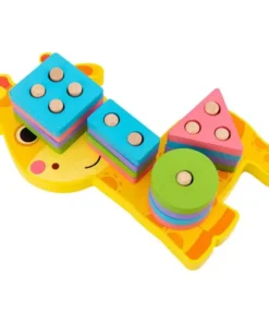 Wooden Animal Shape Puzzle & Stacking Toy for Kids’ Development
