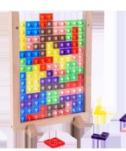 Kids’ 3D Beech Wood Tetris Puzzle Blocks