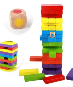 Fun Games For Whole Family Wooden Building Blocks Stacking Balance Puzzle