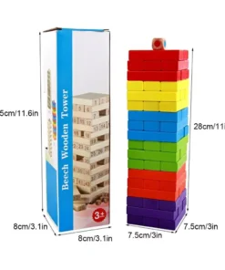 Fun Games For Whole Family Wooden Building Blocks Stacking Balance Puzzle