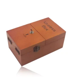 Wooden Useless Box – Interactive Stress-Reduction Toy, Ideal for Gifts