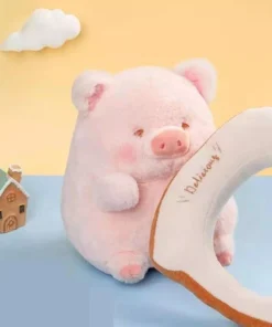 Kawaii Lulu Pig Bread Plush Toy – Adorable Stuffed Animals for Kids