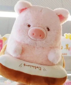 Kawaii Lulu Pig Bread Plush Toy – Adorable Stuffed Animals for Kids
