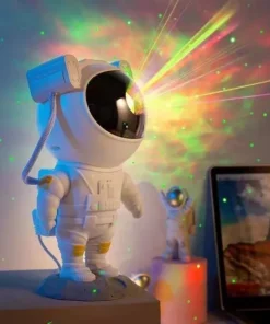 Starry Sky Astronaut Night Light Galaxy Projector Lamp with Remote Control and Timer
