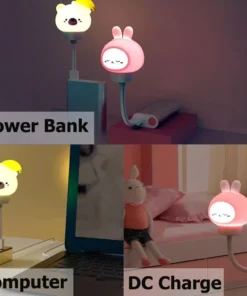 Adjustable Brightness Cartoon Night Light with Remote