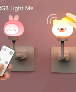 Adjustable Brightness Cartoon Night Light with Remote