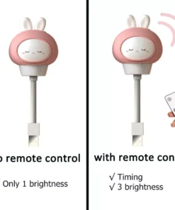 Adjustable Brightness Cartoon Night Light with Remote