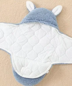 Cozy Cotton Baby Swaddle Sleeping Bag for Autumn & Winter – Thickened, Anti-Jump Quilt