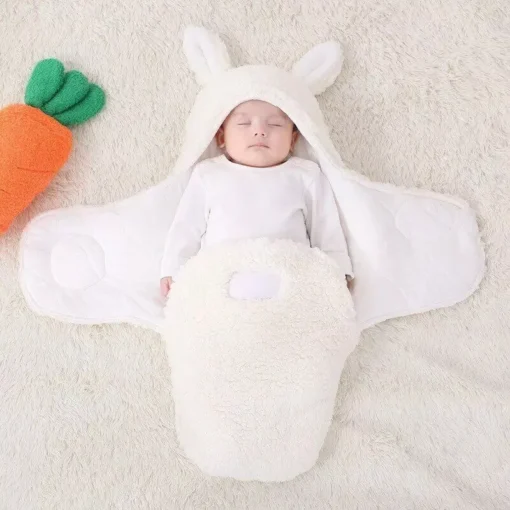 Cozy Cotton Baby Swaddle Sleeping Bag for Autumn & Winter – Thickened, Anti-Jump Quilt