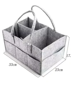 Multi-Purpose Baby Diaper Caddy Organizer with Foldable Design
