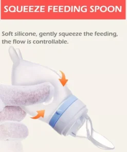 Dolphin-Themed Baby Feeding Spoon with Cereal Dispenser