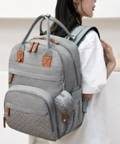 Multifunctional Diaper Bag Backpack with Changing Station – Waterproof, Spacious, and Versatile for Modern Parents