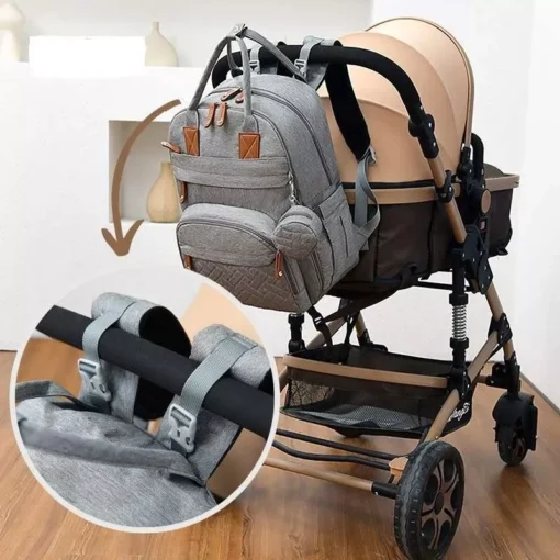 Multifunctional Diaper Bag Backpack with Changing Station – Waterproof, Spacious, and Versatile for Modern Parents