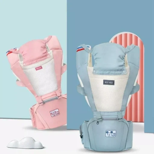 Multi-Position Comfort Baby Carrier – Cartoon Pattern, 0-36 Months