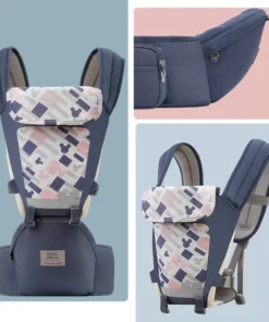 Versatile Baby Carrier with Hip Seat, Breathable & Adjustable Strap
