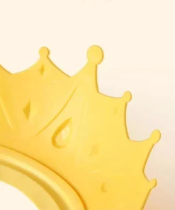 Adjustable Cartoon Crown Baby Shower Cap – Safe Hair Wash Shield & Ear Protector