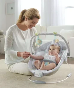 Deluxe Soothing Bouncer: Vibrating Plush Seat & Music Bed Chaise with 8 Melodies