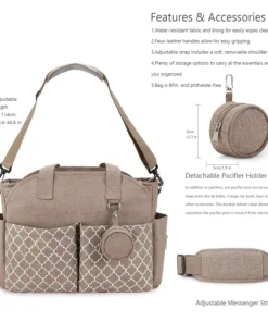 Large-Capacity Multi-Functional Diaper Backpack