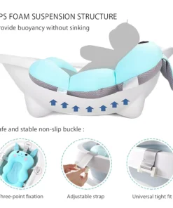 Soft Newborn Baby Bath Seat Cushion: Anti-Slip Foldable Tub Support Mat