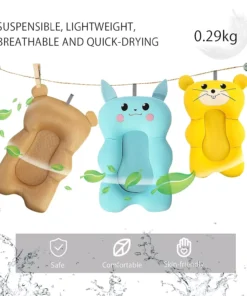 Soft Newborn Baby Bath Seat Cushion: Anti-Slip Foldable Tub Support Mat