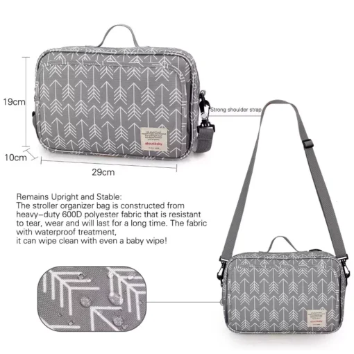Multifunctional Waterproof Diaper Bag Organizer with Stylish Patterns