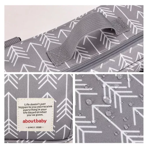 Multifunctional Waterproof Diaper Bag Organizer with Stylish Patterns