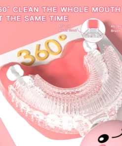 360° U-Shaped Kids Sonic Electric Toothbrush with Blue Light Disinfection