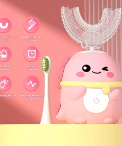 360° U-Shaped Kids Sonic Electric Toothbrush with Blue Light Disinfection