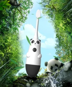 Kid-Friendly Panda Electric Toothbrush: Sonic Vibrations for Gentle Whitening and Deep Cleaning
