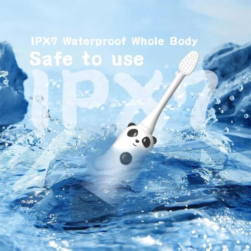 Kid-Friendly Panda Electric Toothbrush: Sonic Vibrations for Gentle Whitening and Deep Cleaning