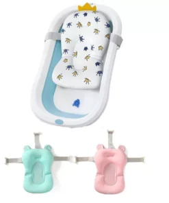 Adjustable Newborn Bath Cushion – Star Pattern, Foldable Baby Bath Seat