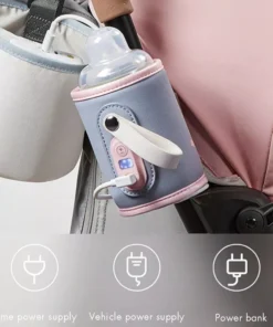 Portable USB Milk & Water Bottle Warmer with Adjustable Thermostat
