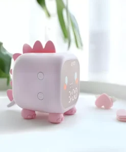 Dinosaur-Themed Kids’ Alarm Clock with Voice Control and Night Light