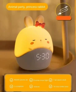 Rabbit & Duck LED Smart Alarm Clock with Night Light