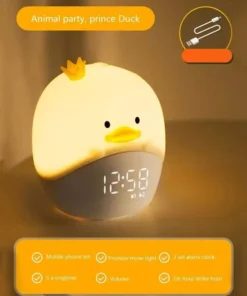 Rabbit & Duck LED Smart Alarm Clock with Night Light