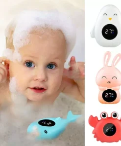 Adorable Cartoon Floating Baby Bath Thermometer with Digital LED Display