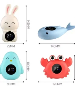Adorable Cartoon Floating Baby Bath Thermometer with Digital LED Display