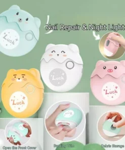 3-in-1 Electric Nail Tool with Night Light and Cartoon Design