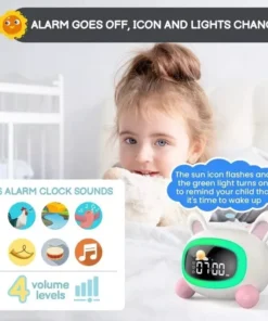Kids’ Wake-Up and Sleep Training Alarm Clock with Soothing Sound Machine