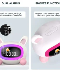 Kids’ Wake-Up and Sleep Training Alarm Clock with Soothing Sound Machine