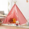 Kids’ Canvas Wigwam Tent – Portable Teepee for Boys and Girls