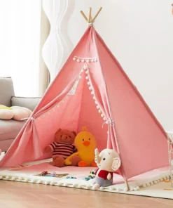 Kids’ Canvas Wigwam Tent – Portable Teepee for Boys and Girls